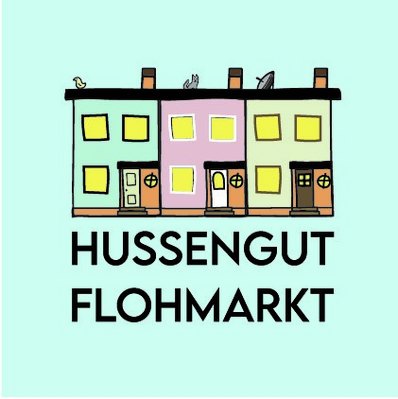 Plakat für den Flohmarkt Hussengut