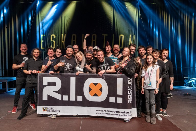 Foto mit den Bands 2020 zu Rock in Oberfranken