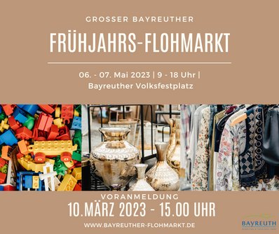 Plakat zum Fruehjahrs-Flohmarkt in Bayreuth