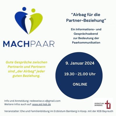 Flyer zum Online-Seminar Paarkommunikation