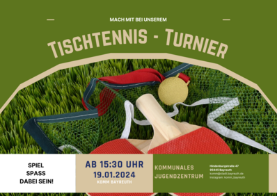 Flyer zum Tischtennis-Turnier