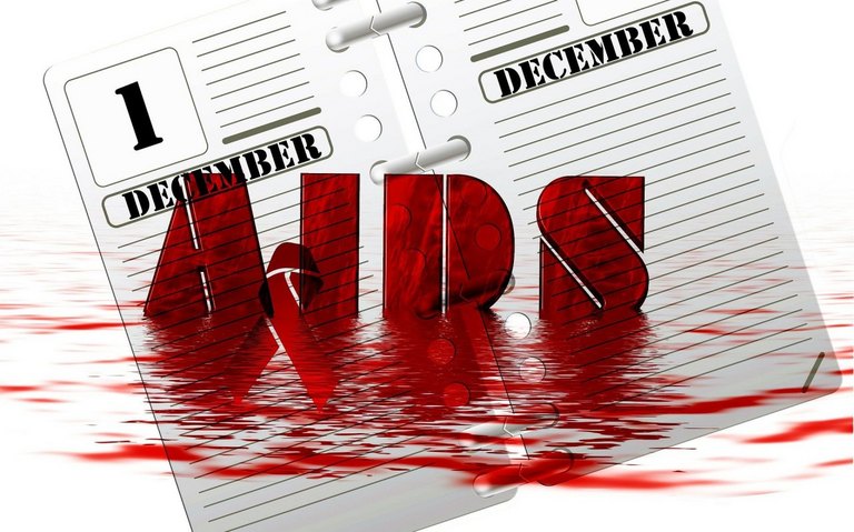 Plakat fuer Startschuss am 01. Dezember 2021 zum Praeventionsprojekt "Aids" 