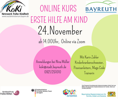 Flyer für den Kurs Erste Hilfe am Kind