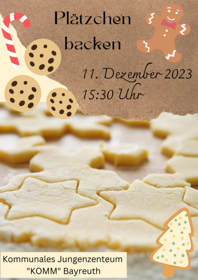Flyer zum Plaetzchen backen