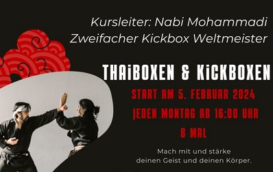 Flyer zu Thaiboxen und Kickboxen