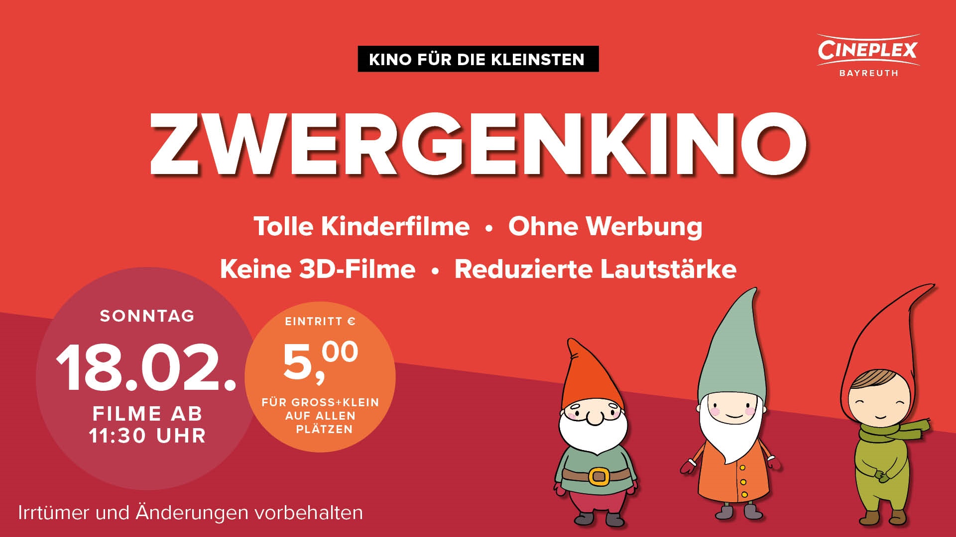 Plakat fuer das Zwergenkino