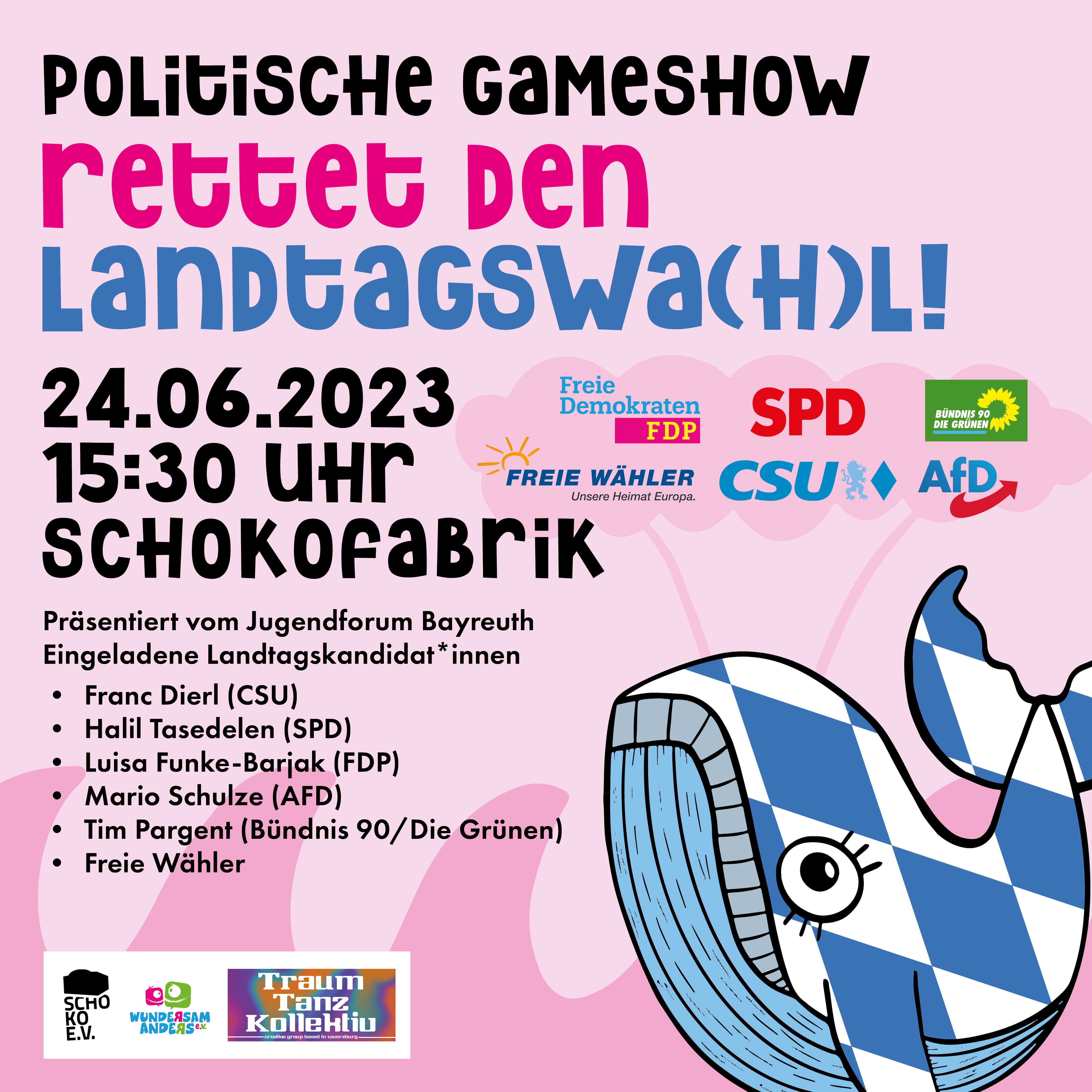 Plakat zur Veranstaltung rettet den Landtagswa(h)l