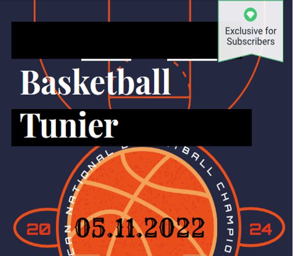Plakat zum Basketballturnier