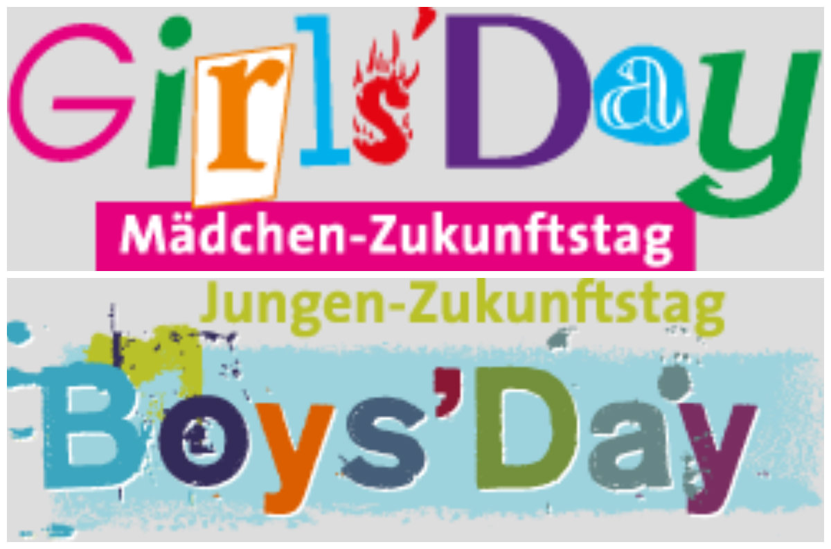 Logo des Girls Days oben, darunter das Logo des Boy Days