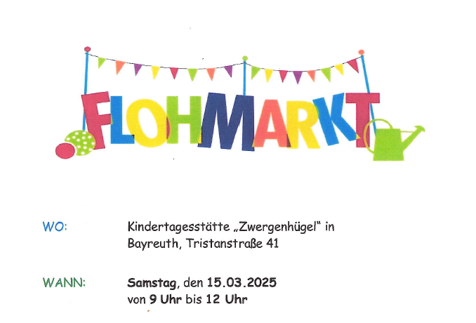Plakat zum Flohmarkt