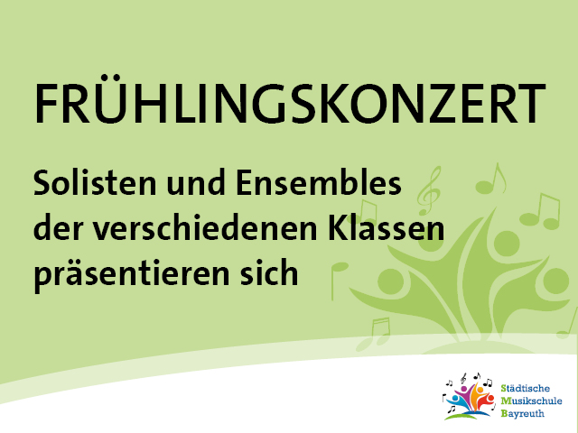 Plakat zum Fruehlingskonzert der Staedtischen Musikschule