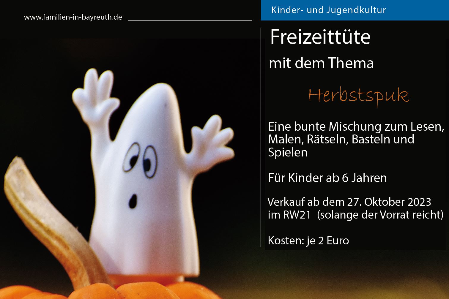 Flyer zur Freizeittuete Herbstspuk