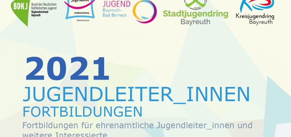 Titelblatt der Jugenleiterschulungen des Kreisjugendrings Bayreuth