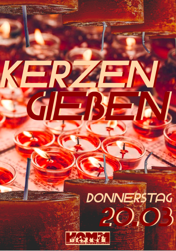 Flyer zur Aktion Kerzen gießen