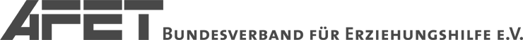 Logo Bundesverband für Erziehungshilfe in schwarzer Schrift