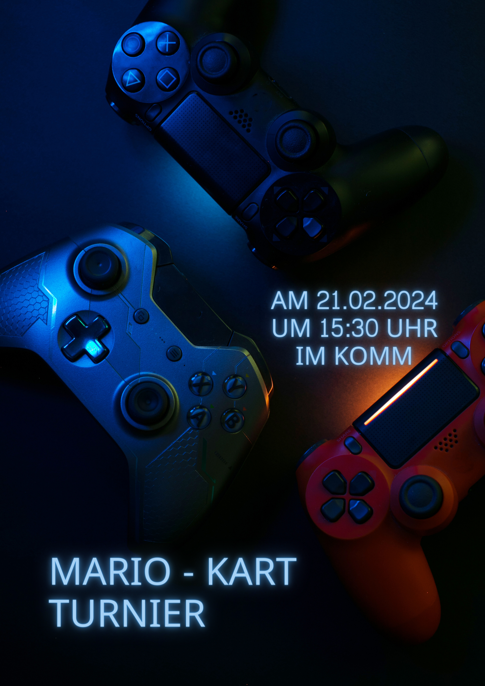 Flyer zum Mario-Kart-Turnier