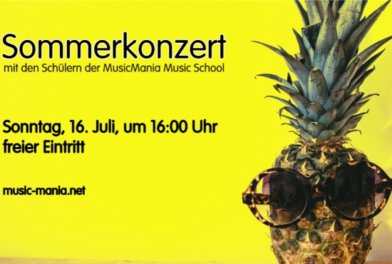 Flyer zur Veranstaltung Sommerkonzert der MusicMania Music School