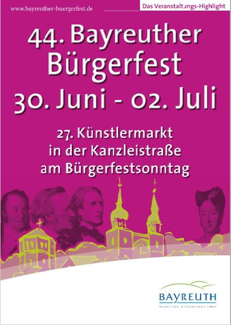 Plakat Buergerfest 2023 in Bayreuth