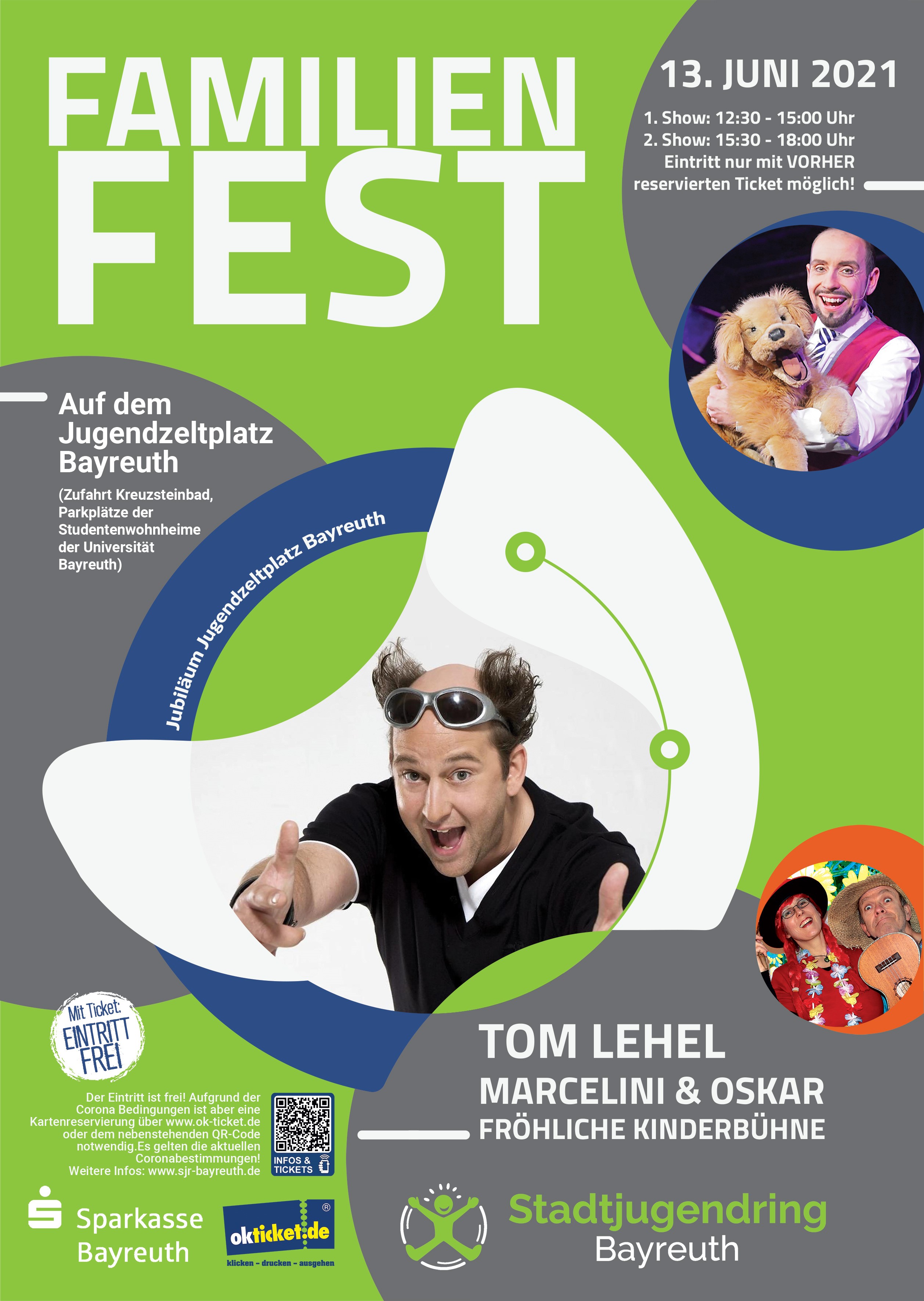 Plakat zum Familienfest auf dem Jugendzeltplatz zum Jubilaeum