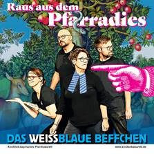 zwei Frauen und zwei Maenner vor einem Apfelbaum