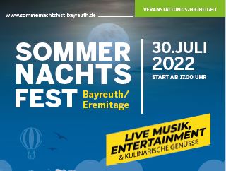 Plakat Sommernachtsfest Bayreuth, Eremitage 2022