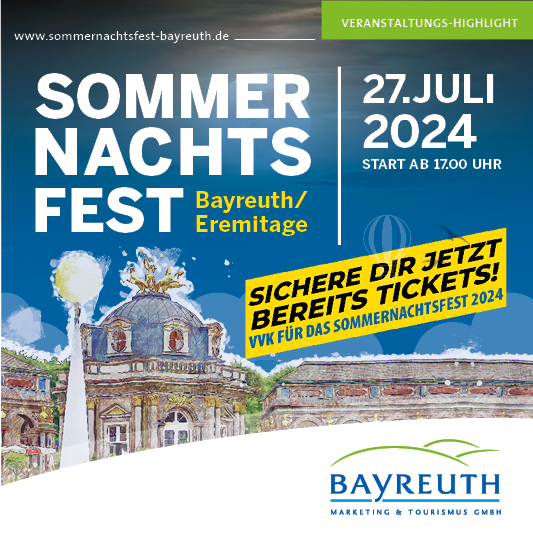 Plakat zum Sommernachtsfest der Stadt Bayreuth 